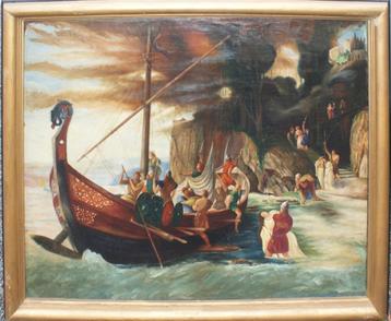 Vikingtafereel ca. 1900 (O/D, 122 x 100 cm) beschikbaar voor biedingen