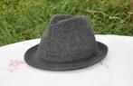 § chapeau homme gris anthracite (14), Gedragen, Ophalen of Verzenden, Hoed, 57 cm (M, 7⅛ inch) of minder