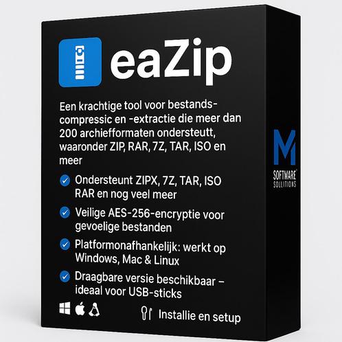 eaZip: Bestandcompressor & Uitpakker – Win/Mac/Linux, Computers en Software, Office-software, Nieuw, MacOS, Windows, Ophalen