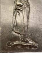 Bas-relief bronze Pierre-Jean de Béranger XIXe, Antiquités & Art, Enlèvement ou Envoi, Bronze