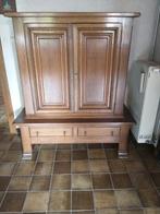 Hoge kast in eik met dubbele deur en 2 lades, Ophalen
