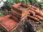 Oude (gebakken) bloempotten/zaaibakken, Tuin en Terras, Bloempotten, Ophalen, Gebruikt, Aardewerk