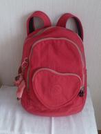 Kipling middelgrote fuchsia rugzak met versiering van zalm e, Gebruikt, Kipling, Ophalen of Verzenden, Minder dan 25 cm