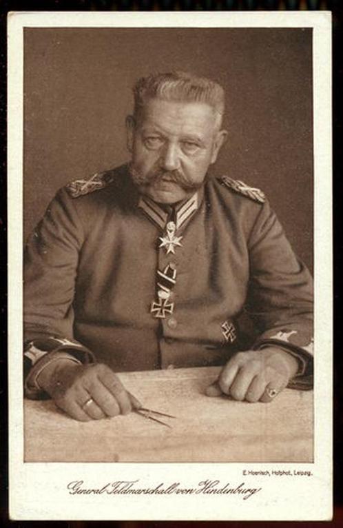 Duitsland Z/W foto Generaal Veldmaarschalk V Hindenburg 1915, Verzamelen, Postkaarten | Themakaarten, Ongelopen, Voor 1920, Politiek en Historie