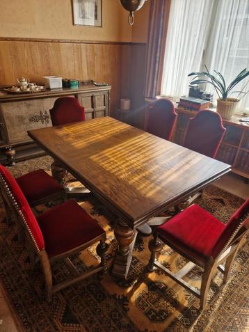 Eetkamer kloostertafel, Huis en Inrichting, Ophalen, Gebruikt, Antiek, 4 tot 6 stoelen
