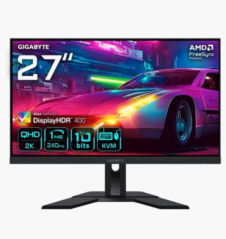 GIGABYTE M27Q X 1440P 240HZ, Computers en Software, Monitoren, Zo goed als nieuw, 201 Hz of meer, DisplayPort, HDMI, Gaming, Ingebouwde speakers