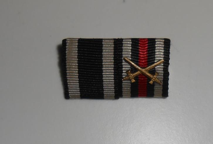 Duitse Ribbon bar EK 2 &  Hindenburg Cross + zwaarden WW1, Verzamelen, Militaria | Algemeen, Landmacht, Lintje, Medaille of Wings