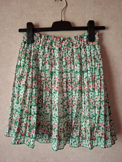 Leuke Pinka Bloemenprint Rok - Maat S/M, Kleding | Dames, Rokken, Gedragen, Maat 36 (S), Groen, Boven de knie, Ophalen of Verzenden
