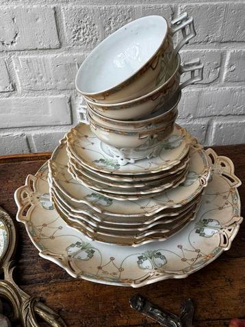 art nouveau servies - Moritz Zdekauer Porcelain 100 jaar oud beschikbaar voor biedingen
