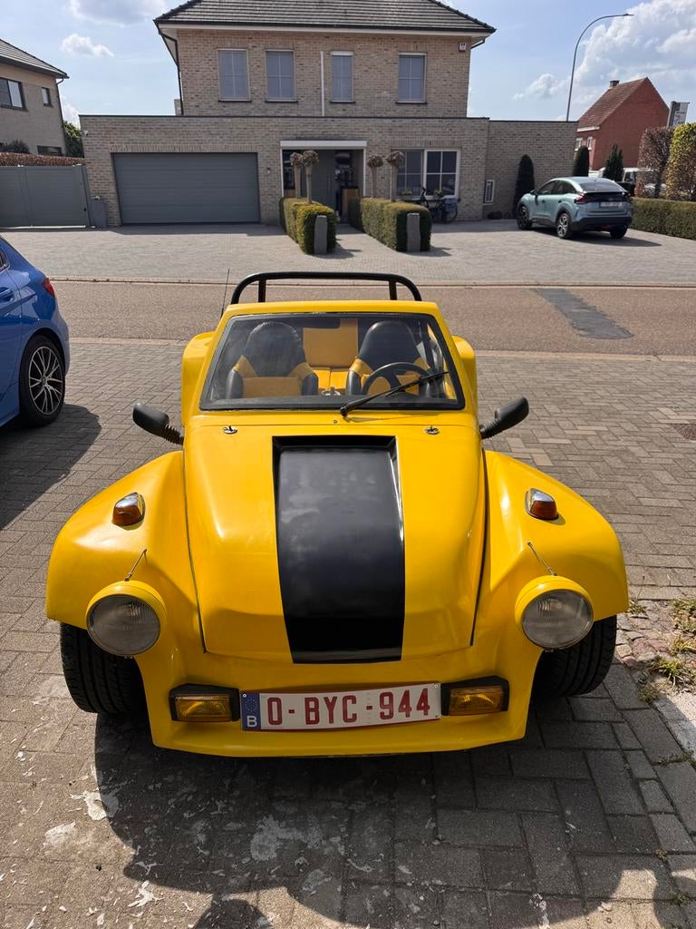 Prachtige oldtimer buggy bwj 1965, Achterwielaandrijving, Zwart, Leder en Stof, Geel