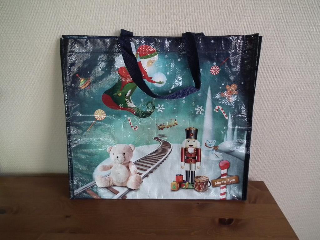 Sac de courses réutilisable (Noël) Long 39 / Haut 34 cm, Envoi, Utilisé, Autres couleurs, Autres types