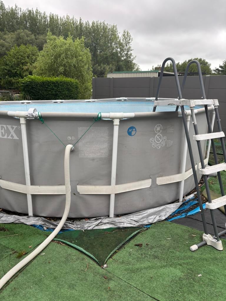 Piscine intex tubulaire ronde 457x122, Jardin & Terrasse, Piscines, 300 cm ou plus, Rond, Enlèvement, Utilisé