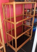 Etagère en rotin belge blanc H=1m21, Enlèvement, Comme neuf