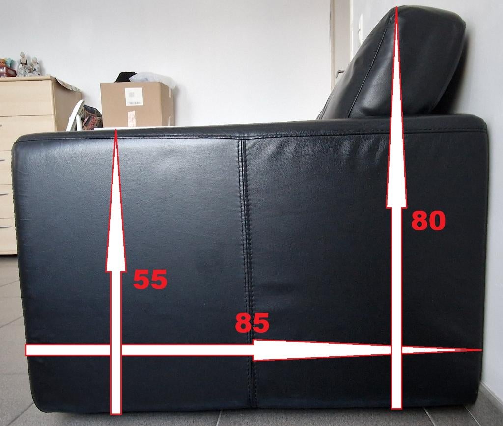 LUXE BANK LUXE BANK VAN DUUR ECHT LEDER ALS NIEUW, Ophalen, Zo goed als nieuw, Leer