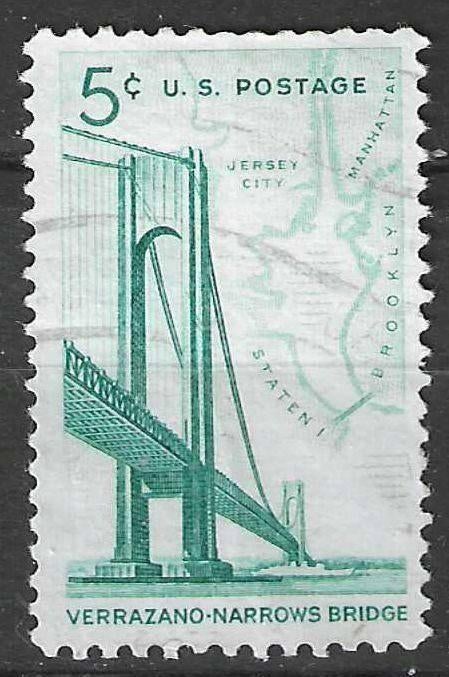 USA 1964 - Yvert 774 - De Verrazzanobrug in New York (ST), Verzenden, Gestempeld