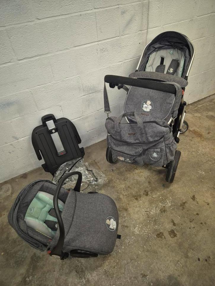 Pousette trio Nattou + base isofix, Enfants & Bébés, Poussettes & Combinaisons, Poussette
