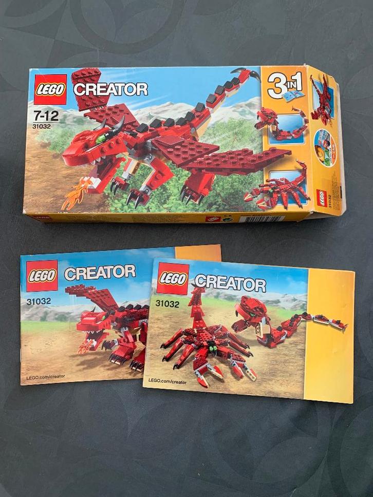 31032 LEGO Creator 3 in 1 Red Creatures, Kinderen en Baby's, Speelgoed | Duplo en Lego, Zo goed als nieuw, Lego, Complete set