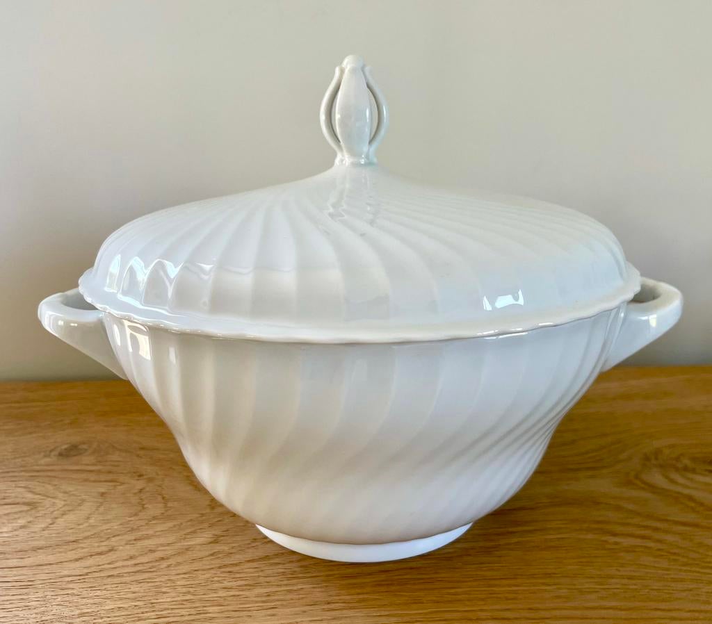 Royal Tettau Bavaria “Simplicity White” terrine - top staat, Antiek en Kunst, Antiek | Schalen, Ophalen