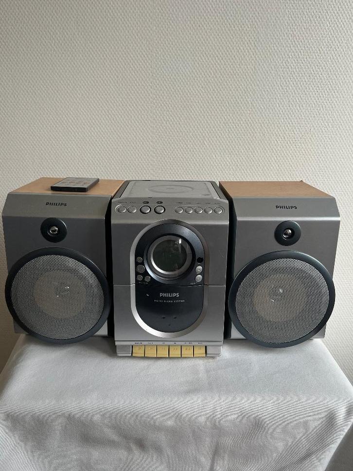 Philips compacte stereoketen, TV, Hi-fi & Vidéo, Chaîne Hi-fi, Utilisé, Deck cassettes ou Lecteur-enregistreur de cassettes, Lecteur CD
