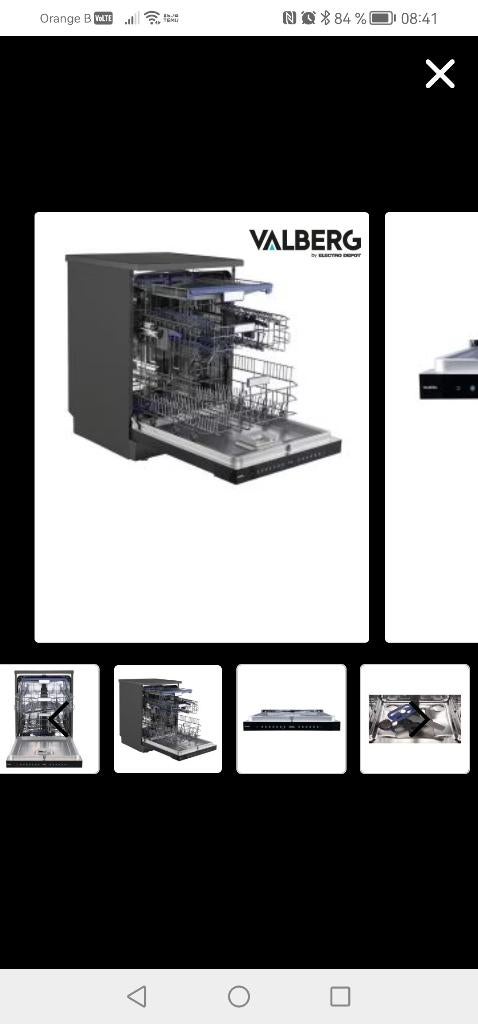 Lave vaisselle, Enlèvement, Comme neuf, À Poser, Classe énergétique A ou plus économe