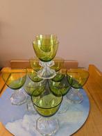 Kristallen wijnglazen Val Saint-Lambert pistache, Antiek en Kunst, Ophalen