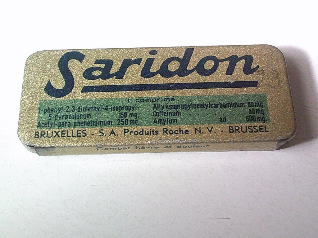 blikken doosje saridon, Ophalen, Zo goed als nieuw, Overige, Overige merken