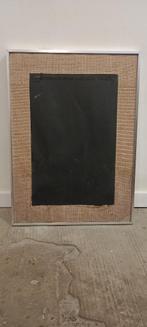 Cadre Vintage en Aluminium et Marie-Louise jute 42x58, Enlèvement, Utilisé, Métal ou Aluminium