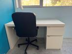 Bureau + bureaustoel, Huis en Inrichting, Bureaus, Ophalen, Gebruikt, Schoolbureau, IKEA