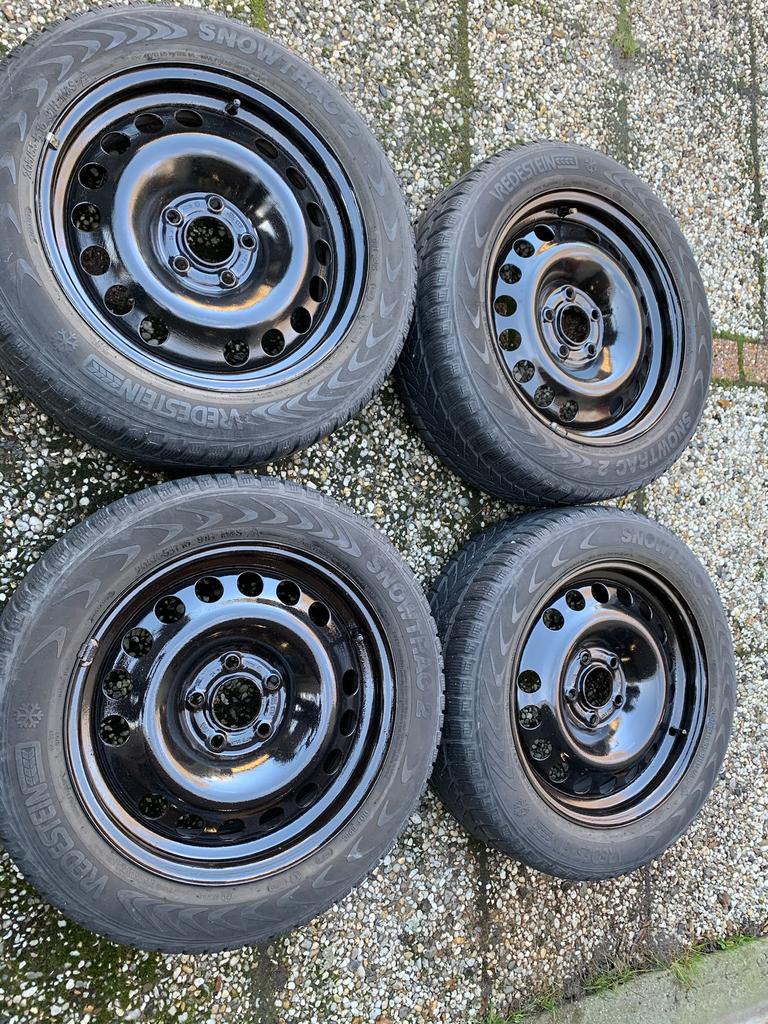 Nette Zafira B winterbanden stalen velgen set, Ophalen, Gebruikt, Velg(en), Winterbanden