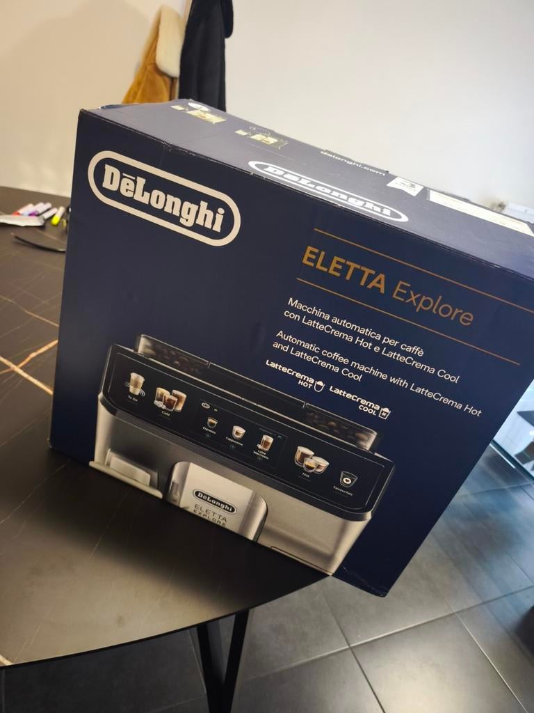 Delonghi ELETTA EXPLORE neuf dans le carton garantie, Electroménager, Neuf, Machine à espresso, Réservoir d'eau amovible, Café en grains