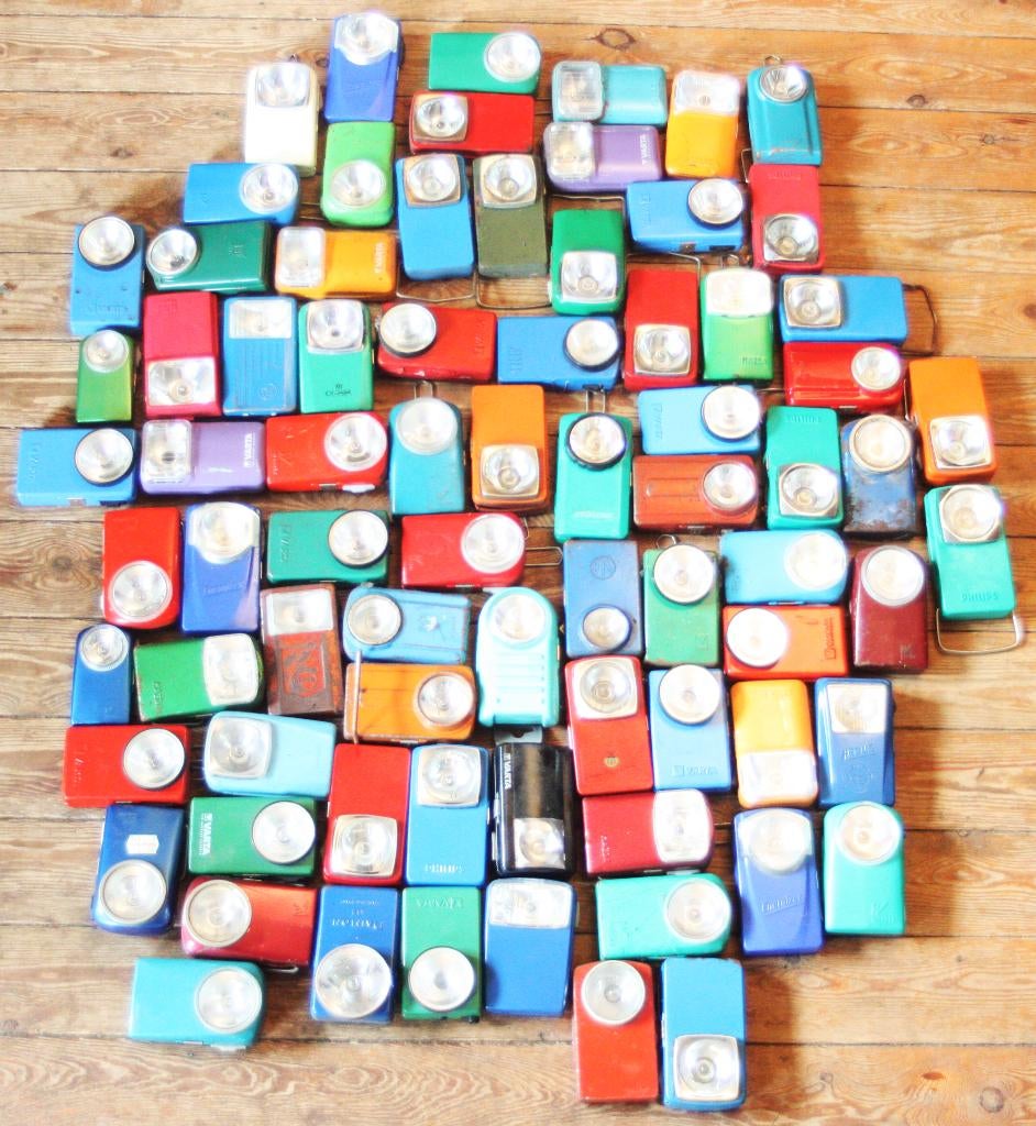 Vintage Zaklampen / Pillampen / Allerlei Kleuren / Jaren 60, Antiek en Kunst, Ophalen of Verzenden