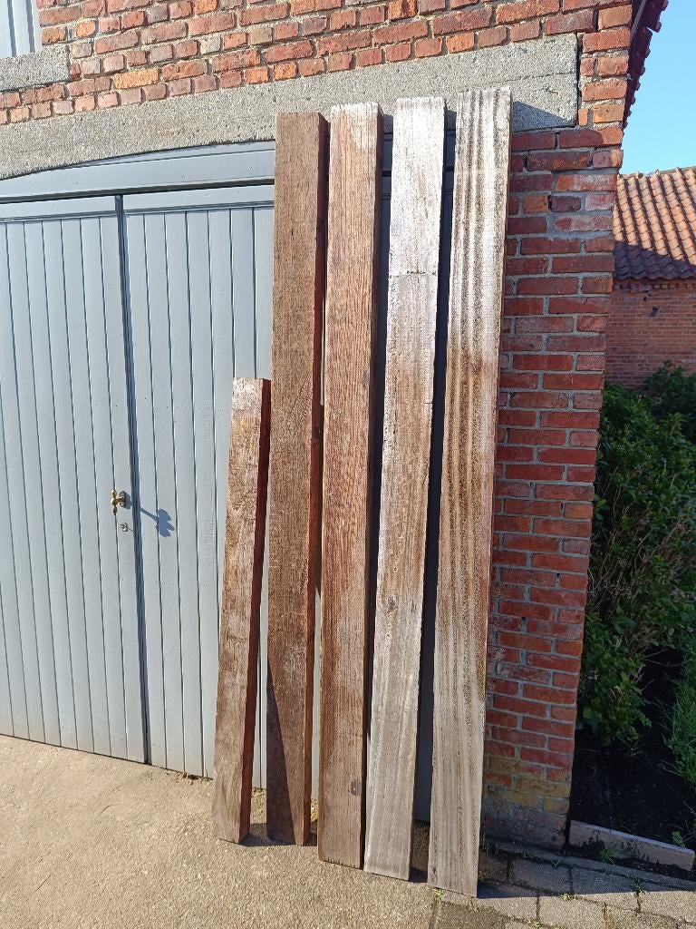 Padouk balken 5 stuks, Ophalen, Zo goed als nieuw, Balken