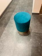 Velvet Poefje Gouden rand, Enlèvement, Comme neuf, Rond, Tissus