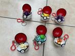 Set van 6 Vintage Pokemon Pokeball Keychains Nintendo, Verzamelen, Ophalen of Verzenden