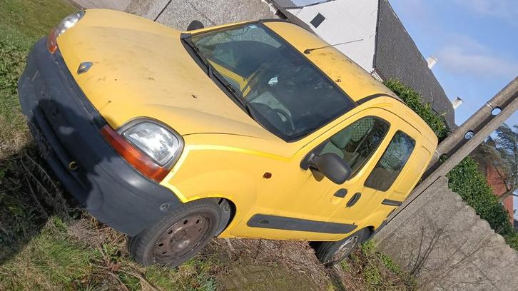 Renault Kangoo bestelwagen 1.9D geel – start en rijdt goed, Auto's, Bestelwagens en Lichte vracht, Bedrijf, Renault, Ophalen