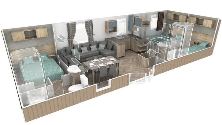 Caravane dans les Ardennes !, Caravanes & Camping, Caravanes, Entreprise, Plus de 6, Trigano, 8 mètres et plus, Douche, Réfrigérateur