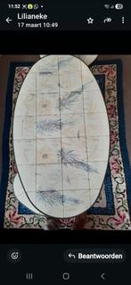 Unieke handbewerkte tafel, Huis en Inrichting, Tafels | Salontafels, Ophalen, Gebruikt, Overige materialen, 50 tot 100 cm