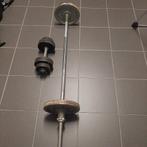 Fitnessbaar en halter met gewichten, Sport en Fitness, Ophalen