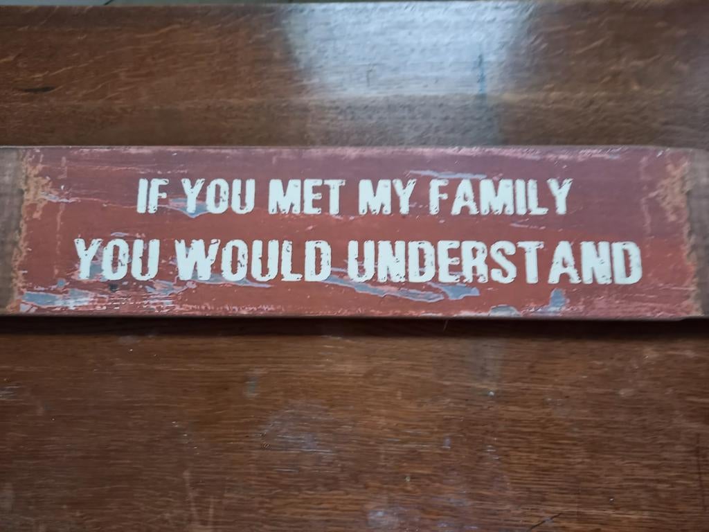 Nieuw tekst bord 60cm lang en 12cm hoog, Maison & Meubles, Accessoires pour la Maison | Tableaux à écrire & Proverbes, Enlèvement ou Envoi