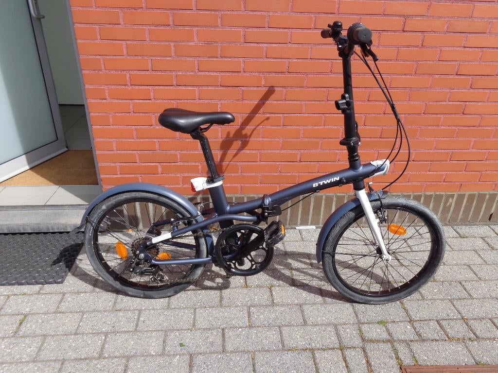 zgan plooifietske BTWIN, 20 inch of meer, Velgrem, Versnellingen, Zo goed als nieuw