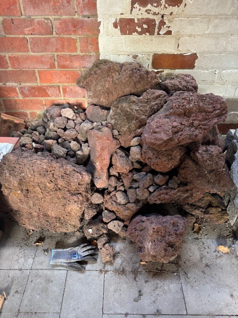 Lavastenen, Tuin en Terras, Grind, Keien en Split, Ophalen, Overige materialen, Gebruikt, Overige typen