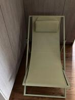 Strandstoel verstelbaar 1 maal 1 uur ingezeten, Tuin en Terras, Tuinstoelen, Ophalen, Zo goed als nieuw, Hout, Verstelbaar