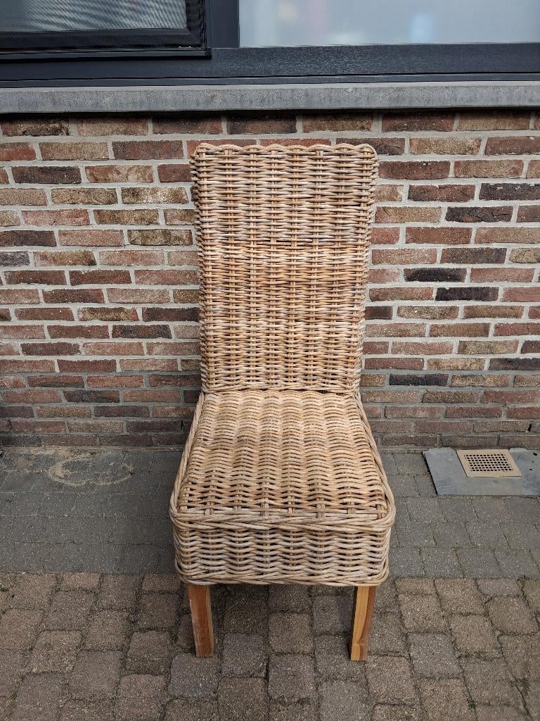 Rieten stoelen 6 stuks, Ophalen, Gebruikt, Vijf, Zes of meer stoelen
