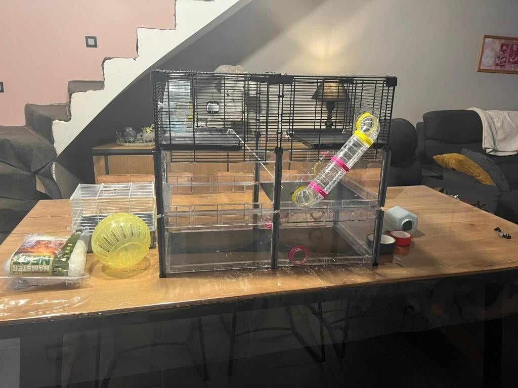 Cage hamster, Moins de 60 cm, 75 à 110 cm, Cage, Comme neuf