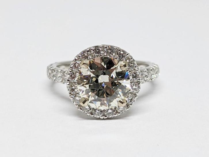 Diamant Solitaire Ring 3.04ct., Bijoux, Sacs & Beauté, Bagues, Neuf, Femme, 17 à 18, Or, Or, Avec pierre précieuse, Enlèvement ou Envoi