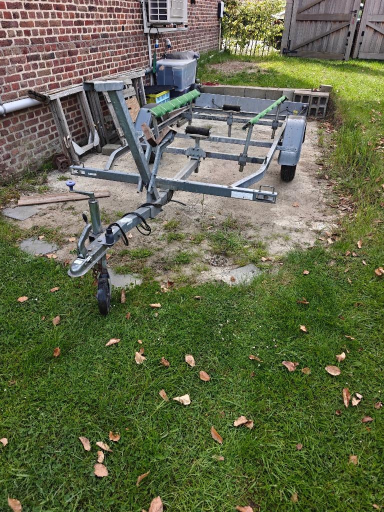 Trailer voor zeilboot of motorboot, Watersport en Boten, Ophalen, Minder dan 1500 kg, Gebruikt, Open zeilboottrailer