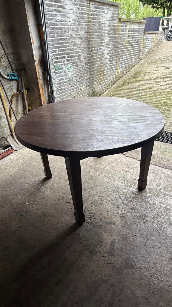 Vol eiken tafel, Ophalen, Gebruikt, 100 tot 150 cm, Vier personen