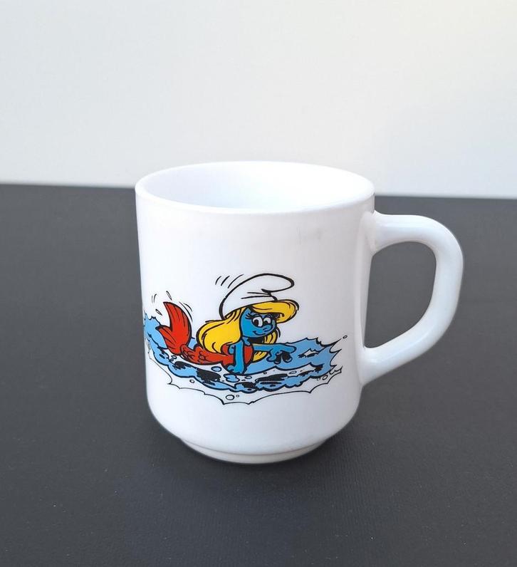 Vintage mok Arcopal smurfen Peyo 1984, Verzamelen, Stripfiguren, Smurfen, Ophalen of Verzenden