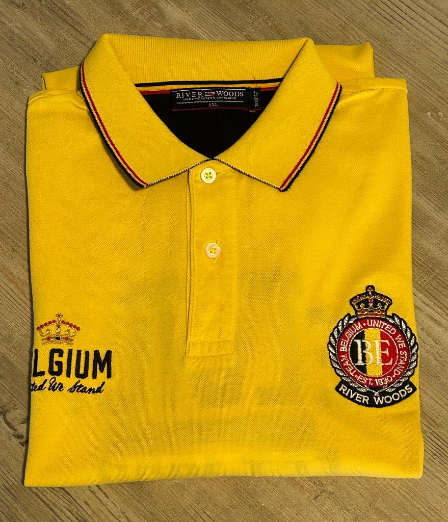 River Woods Polo , Belgium Team , Maat XXL, Kleding | Heren, Polo's, Ophalen, Geel, Nieuw, Overige maten