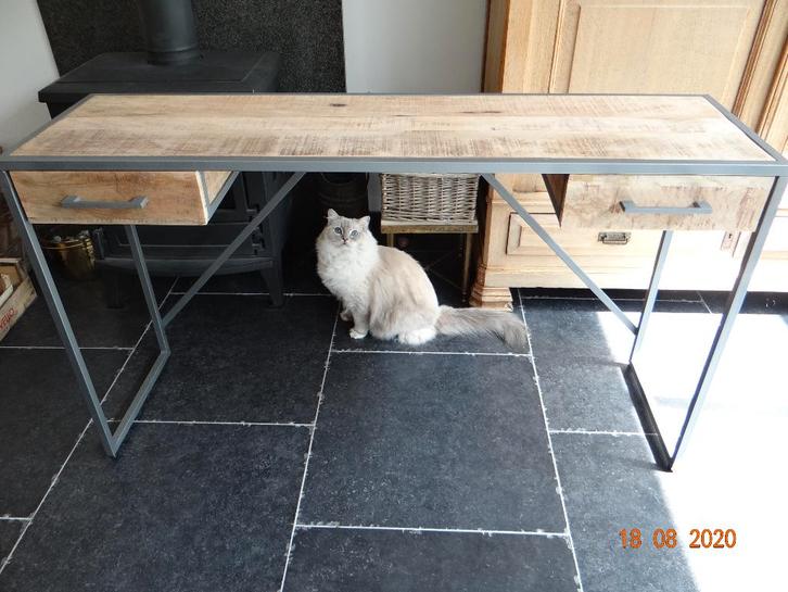 bureau en bois de manguier, Maison & Meubles, Bureaux, Comme neuf, Bureau, Enlèvement